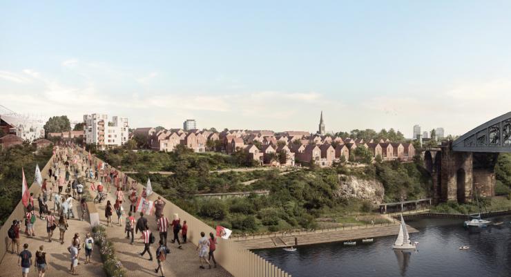 artist's impression of the new Wear Footbridge