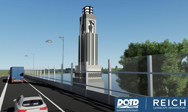 I-10 City Park Bridge, Baton Rouge - tower
