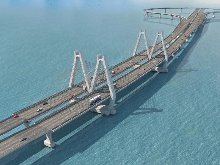 Contract awarded for 17km Indian sea crossing - Bridge Design ...