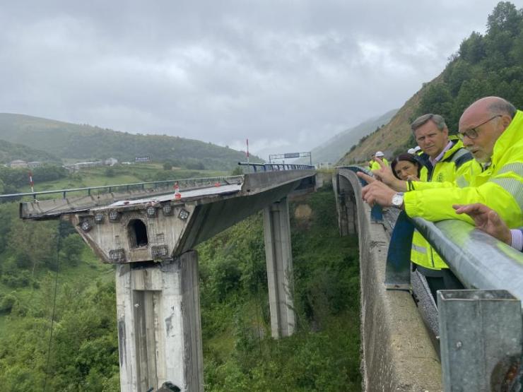 A section of the A6 viaduct has collapsed