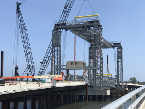 Lift Span Installed To Serve Palm Beach Bridge Reconstruction Project 