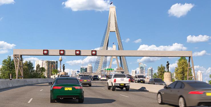 Anzac Bridge - proposed gantries