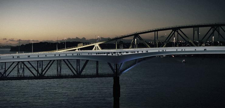 Auckland Harbour Bridge - path