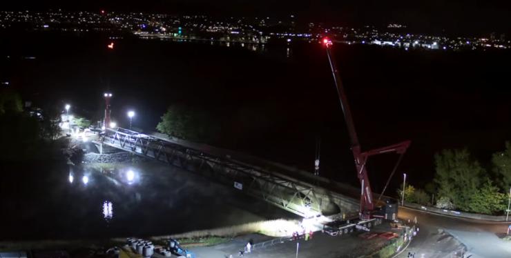 Black Cart Bridge installation