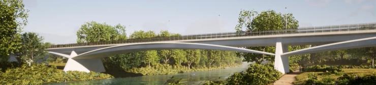 new Buriano Bridge over the River Arno