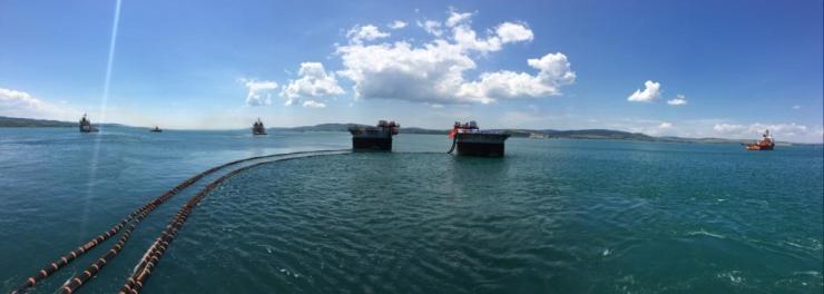 1915 Canakkale Bridge - caisson immersion