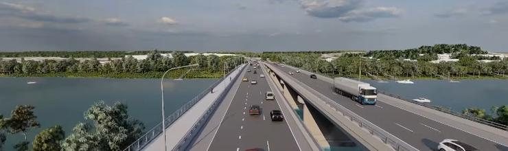 Centenary Bridge, Queensland - image of the new and refurbished bridges