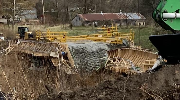 Bridge collapse in Clay County