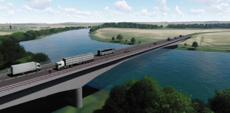BAM is building the Cross Tay Link Road, which includes a bridge over the River Tay