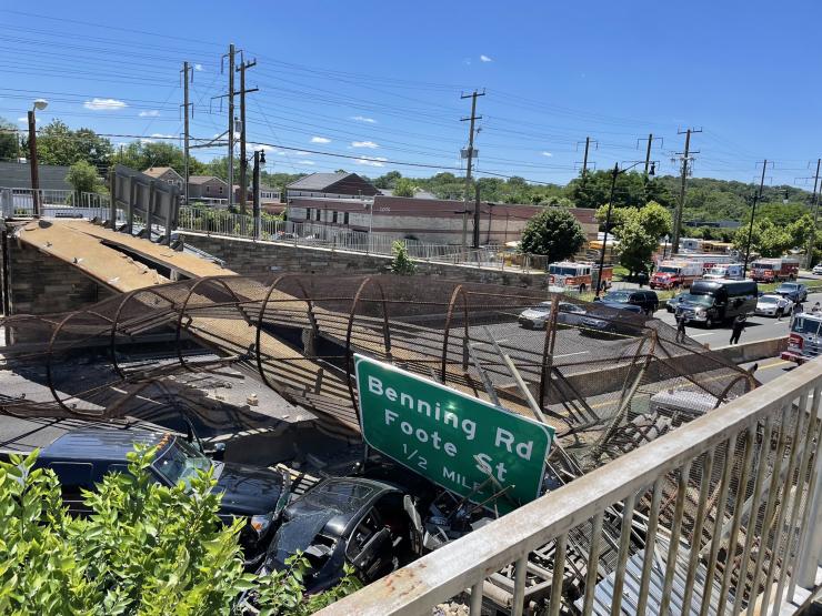 Bridge collapse - photo by DC Fire & EMS