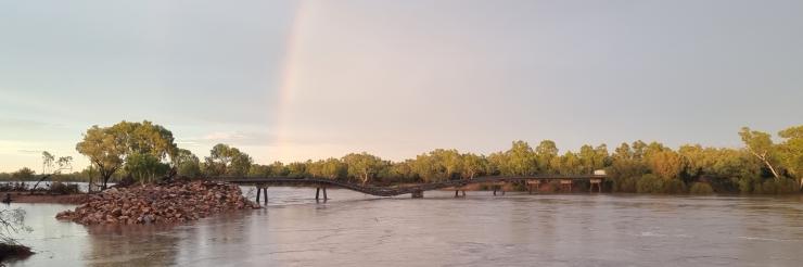 Fitzroy River Bridge - the bridge was damaged in December 2022