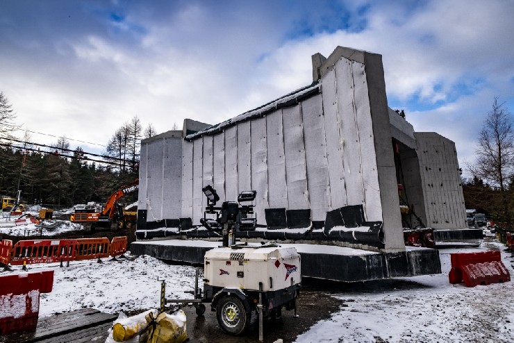 Bridge installation at Moy in the Scottish Highlands