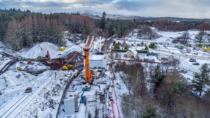 Bridge installation at Moy in the Scottish Highlands