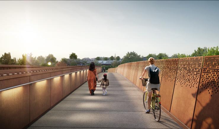 revised design of Aston Church Road Overbridge