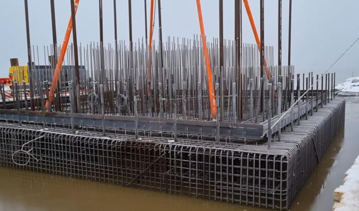 Kruunuvuori Bridge - rebar for the pylon base