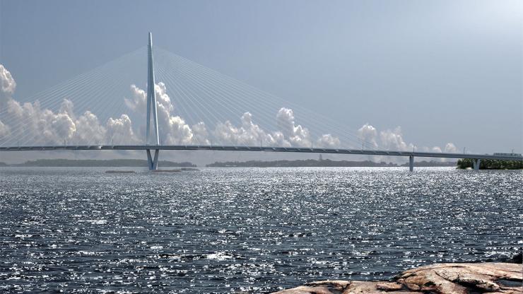 Kruunuvuori Bridge - image by WSP, Knight Architects