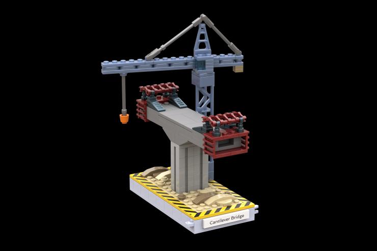 MOCingbird's proposes a set of Lego bridges including one under construction