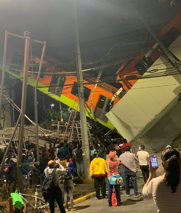 Line 12 metro collapse Mexico City