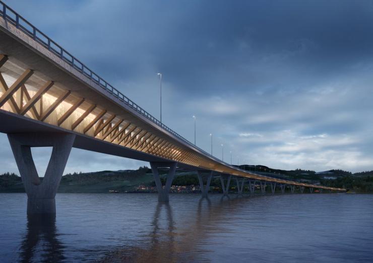 Bridge over Lake Mjosa