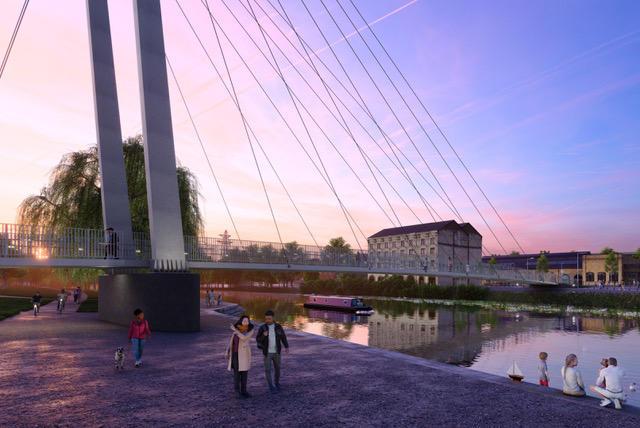 the future River Nene Pedestrian Bridge - WSP