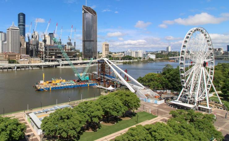 Neville Bonner Bridge - under construction