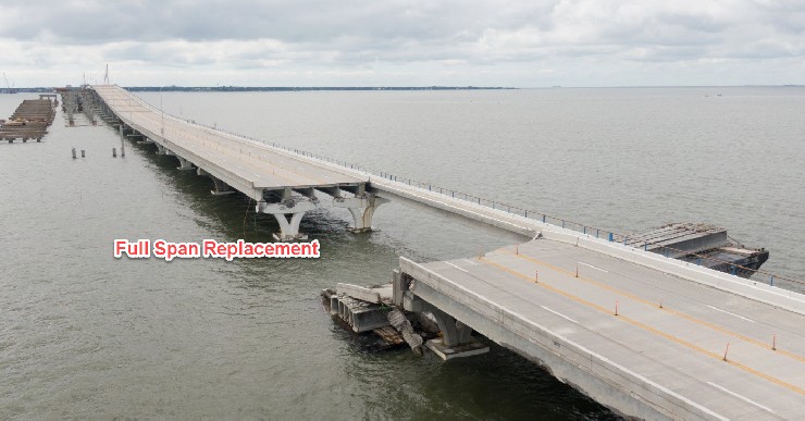 Pensacola Bay Bridge - damage