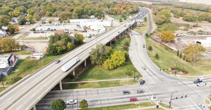 The existing Polk-Quincy viaduct