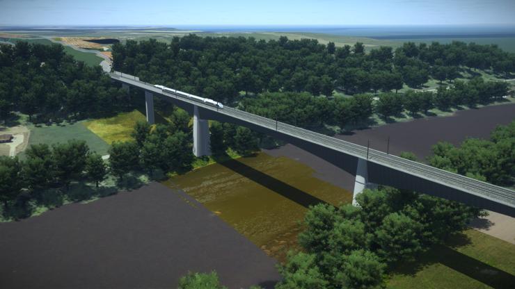 Rail Baltica bridge in Lithuania