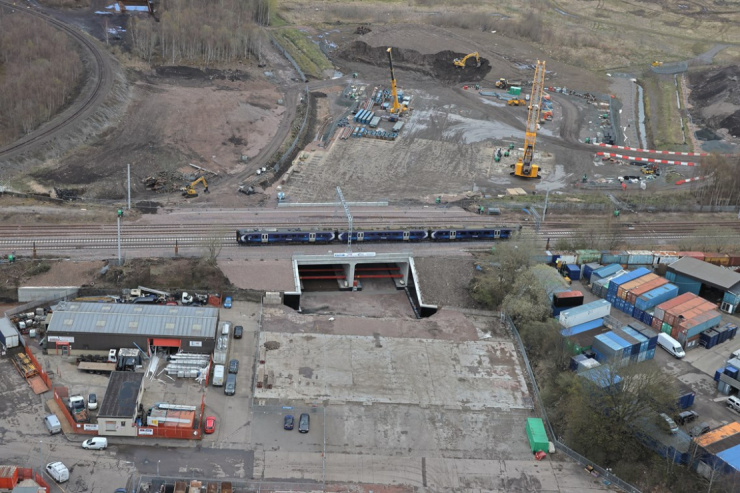 Ravenscraig rail bridge after installation