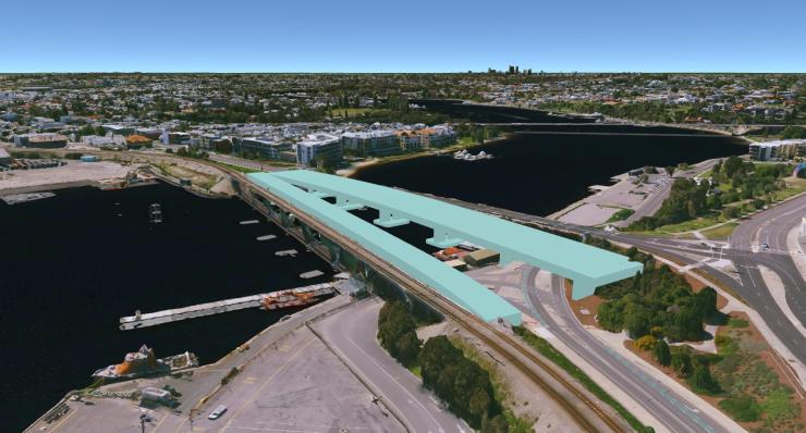 Swan River Crossings, Freemantle - planned alignment