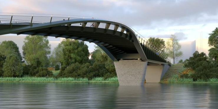 Proposed River Taff pedestrian and cycle bridge 
