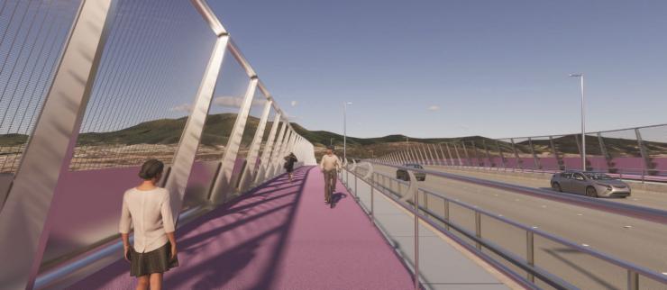 Paths will be added to the Tasman Bridge