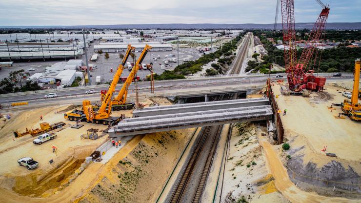 Tee-roff beams, Ranford Road Bridge