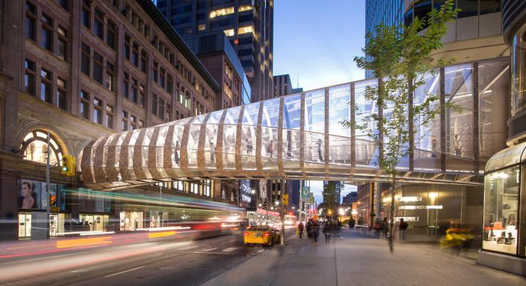 Cadillac Fairview pedestrian bridge