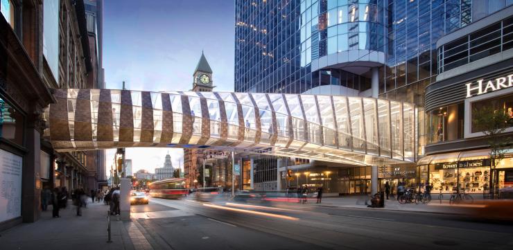 Cadillac Fairview pedestrian bridge