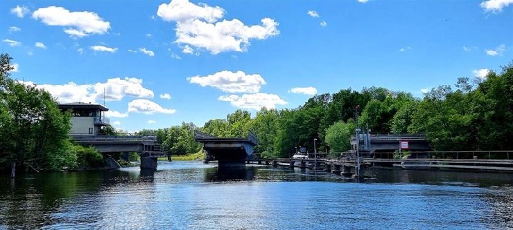 Movable bridge in Upplands-Bro