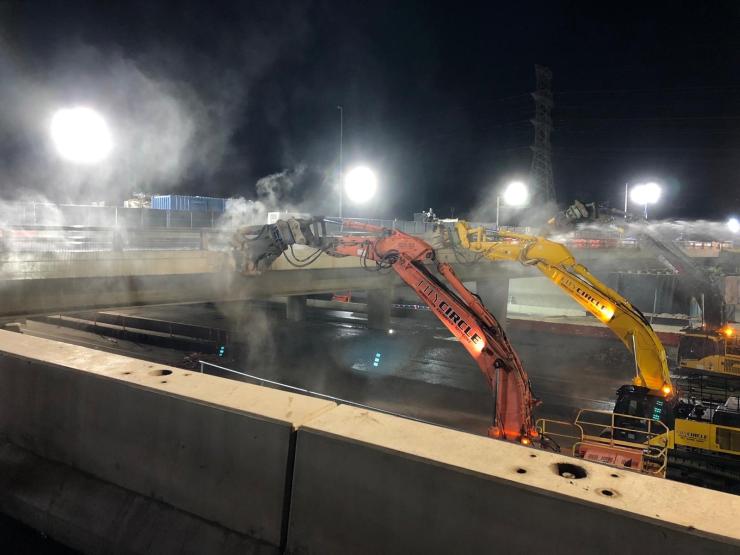 bridge demolition for the West Gate Tunnel project